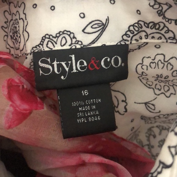 Style & Co. Ladies Dress Shirt Size 16 - Picture 2 of 3